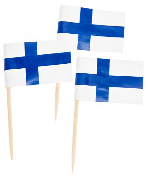 Suomen lippu cocktailtikut, 30 kpl/pkt