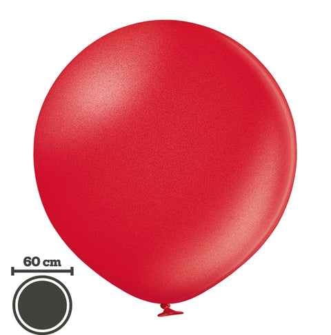 Jätti-ilmapallo 60 cm metallinhohtopunainen