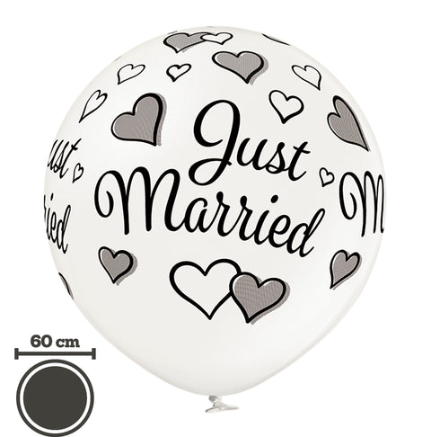 Just married jätti-ilmapallo 60 cm