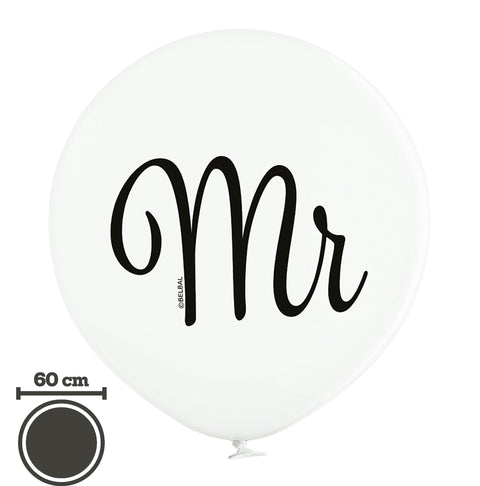 Mr jätti-ilmapallo 60 cm valkoinen