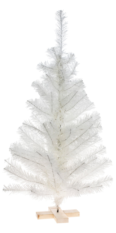 Joulukuusi valkoinen eko-puukuitu 80 cm