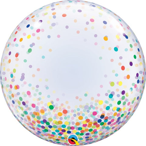 Värikäs konfettikuvio deco kuplailmapallo