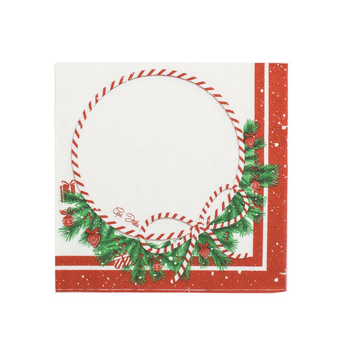 Joulukranssi suuri lautasliina 16 kpl/pkt