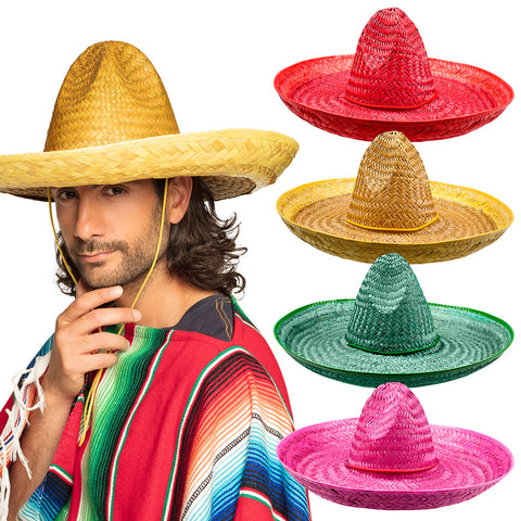 Sombrero 50 cm 1 kpl (lajitelmatuote 4 eri värivaihtoehtoa)