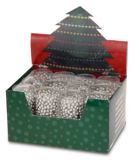 Helminauha joulukuusen koriste hopeanvärinen 8mm x 750cm